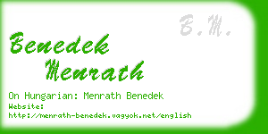 benedek menrath business card